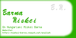 barna miskei business card